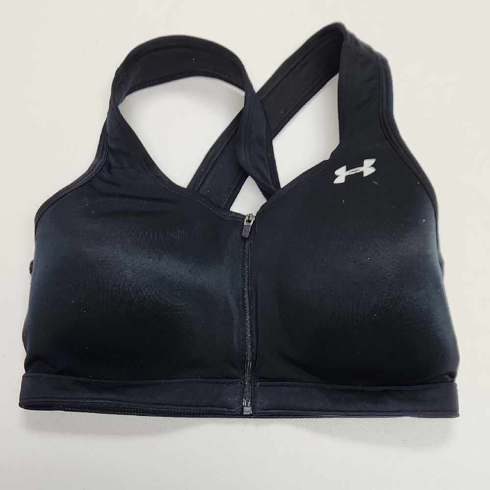 Under Armour Black Zip-Front Sports Bra